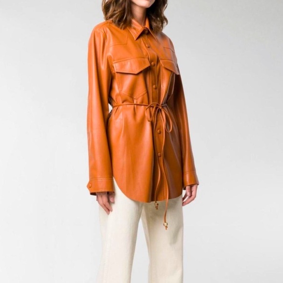 NANUSHKA Eddy Shirt Belted Jacket sise L